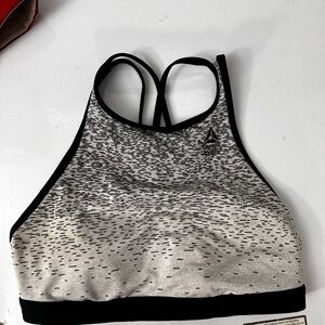Reebok Women's Black and White Sports Bras medium